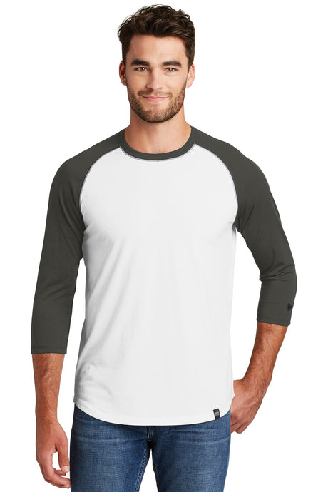 New Era Men's Heritage Blend 3/4-Sleeve Baseball Raglan Tee. NEA104 New Era