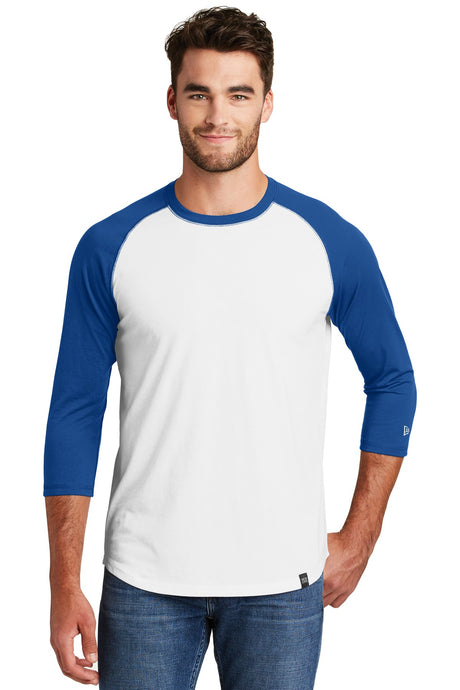 New Era Men's Heritage Blend 3/4-Sleeve Baseball Raglan Tee. NEA104 New Era