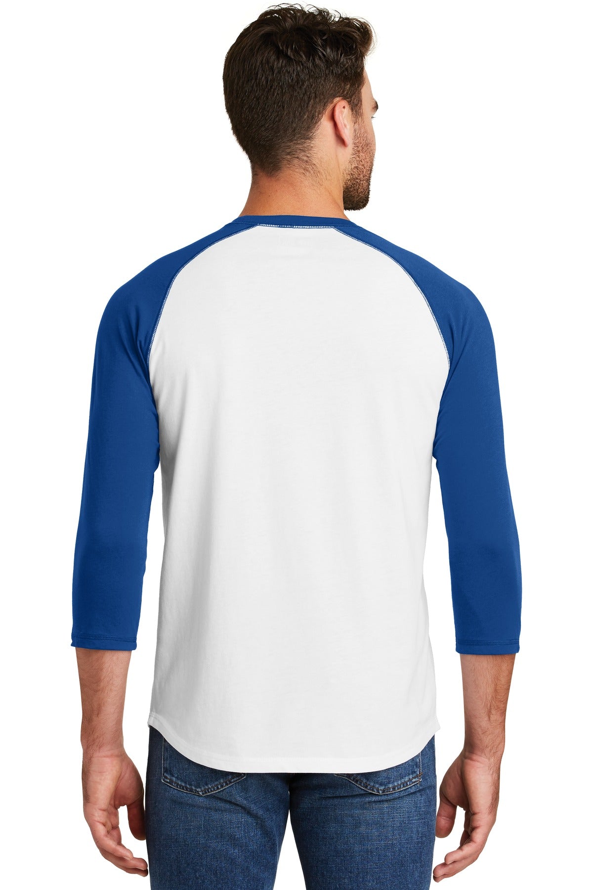 New Era Men's Heritage Blend 3/4-Sleeve Baseball Raglan Tee. NEA104 New Era