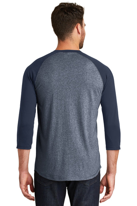 New Era Men's Heritage Blend 3/4-Sleeve Baseball Raglan Tee. NEA104 New Era