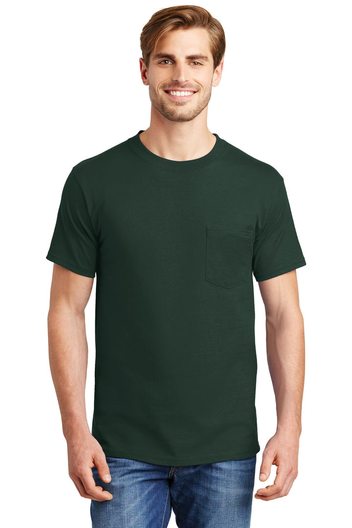 Hanes Men's Beefy 100% Cotton T-Shirt with Pocket Hanes