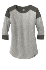 New Era Women's Heritage Blend 3/4-Sleeve Baseball Raglan Tee. LNEA104 New Era