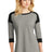 New Era Women's Heritage Blend 3/4-Sleeve Baseball Raglan Tee. LNEA104 New Era