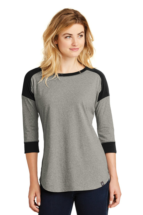 New Era Women's Heritage Blend 3/4-Sleeve Baseball Raglan Tee. LNEA104 New Era