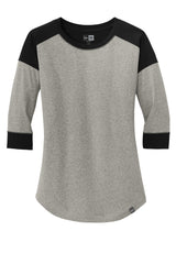 New Era Women's Heritage Blend 3/4-Sleeve Baseball Raglan Tee. LNEA104 New Era