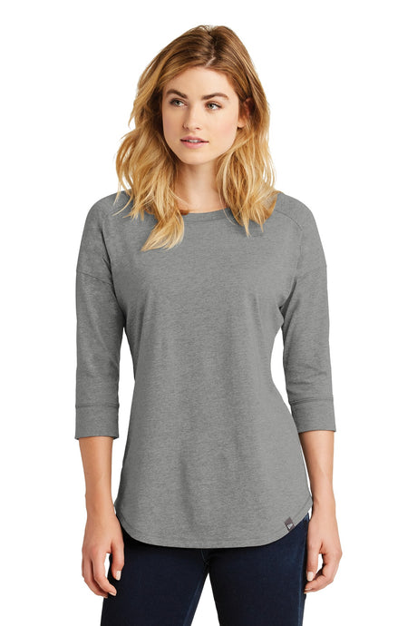 New Era Women's Heritage Blend 3/4-Sleeve Baseball Raglan Tee. LNEA104 New Era