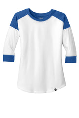 New Era Women's Heritage Blend 3/4-Sleeve Baseball Raglan Tee. LNEA104 New Era