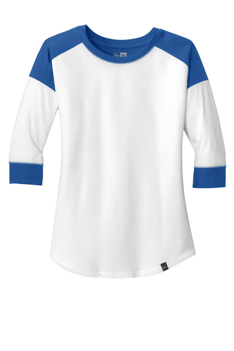 New Era Women's Heritage Blend 3/4-Sleeve Baseball Raglan Tee. LNEA104 New Era