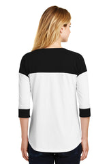 New Era Women's Heritage Blend 3/4-Sleeve Baseball Raglan Tee. LNEA104 New Era
