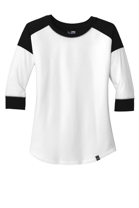 New Era Women's Heritage Blend 3/4-Sleeve Baseball Raglan Tee. LNEA104 New Era