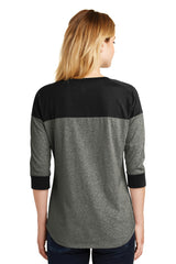 New Era Women's Heritage Blend 3/4-Sleeve Baseball Raglan Tee. LNEA104 New Era