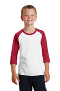 Port & Company - Youth Core Blend 3/4-Sleeve Raglan Tee