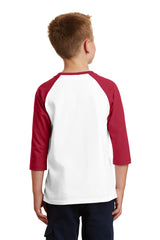 Port & Company - Youth Core Blend 3/4-Sleeve Raglan Tee