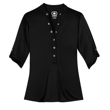 OGIO Women's Crush Henley. LOG111 OGIO