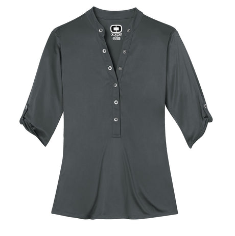OGIO Women's Crush Henley. LOG111 OGIO