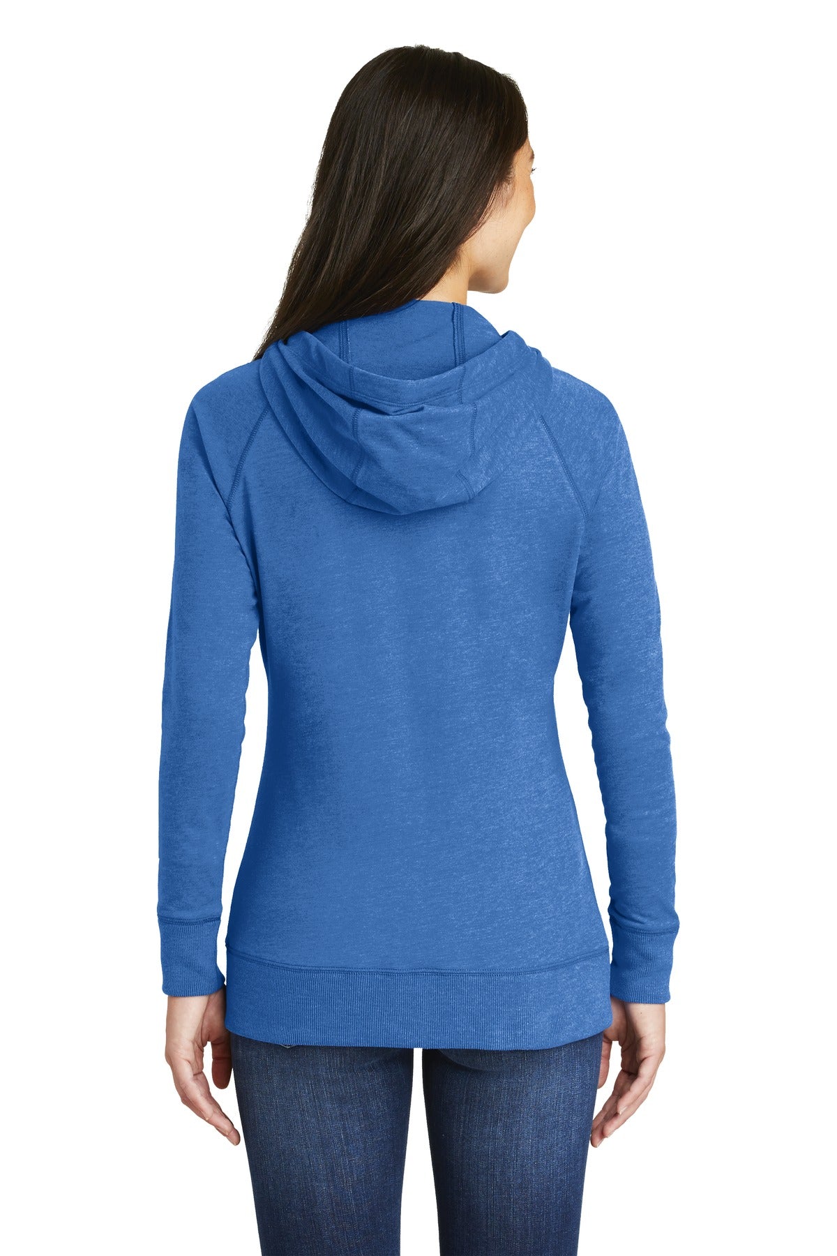 New Era Women's Sueded Cotton Blend Full-Zip Hoodie. LNEA122 New Era