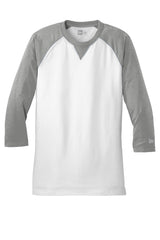 New Era Men's Sueded Cotton Blend 3/4-Sleeve Baseball Raglan Tee. NEA121 New Era