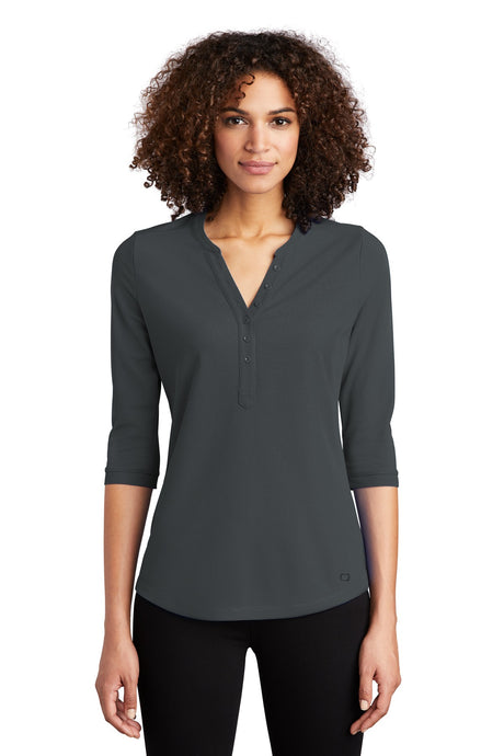 OGIO Women's Jewel Henley. LOG104 OGIO