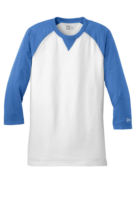 New Era Men's Sueded Cotton Blend 3/4-Sleeve Baseball Raglan Tee. NEA121 New Era