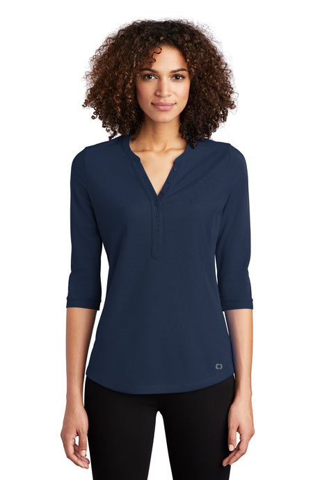 OGIO Women's Jewel Henley. LOG104 OGIO