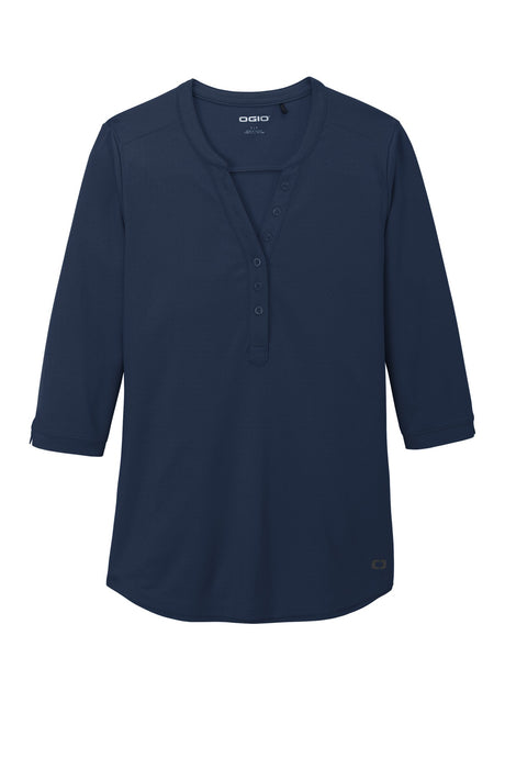 OGIO Women's Jewel Henley. LOG104 OGIO