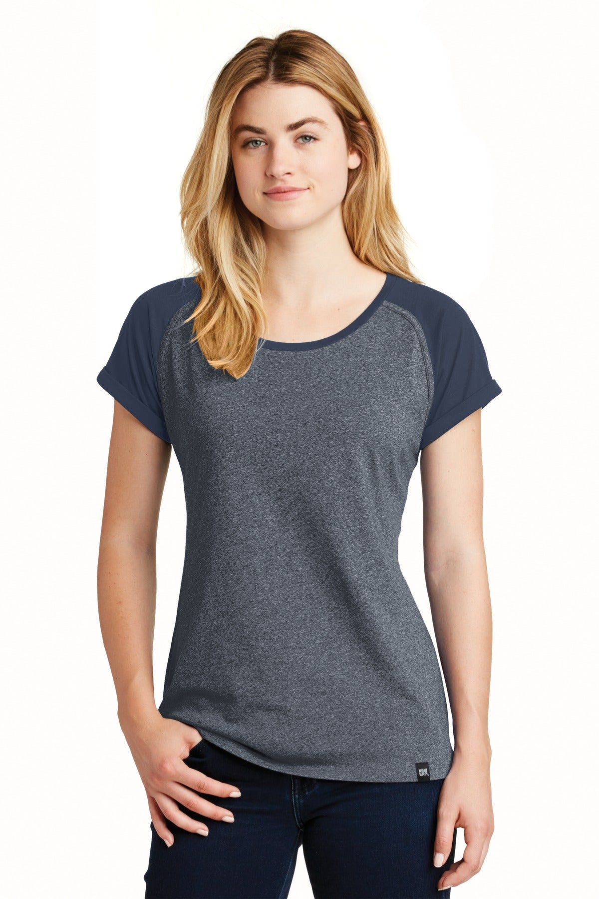 New Era Women's Heritage Blend Varsity Tee. LNEA107 New Era