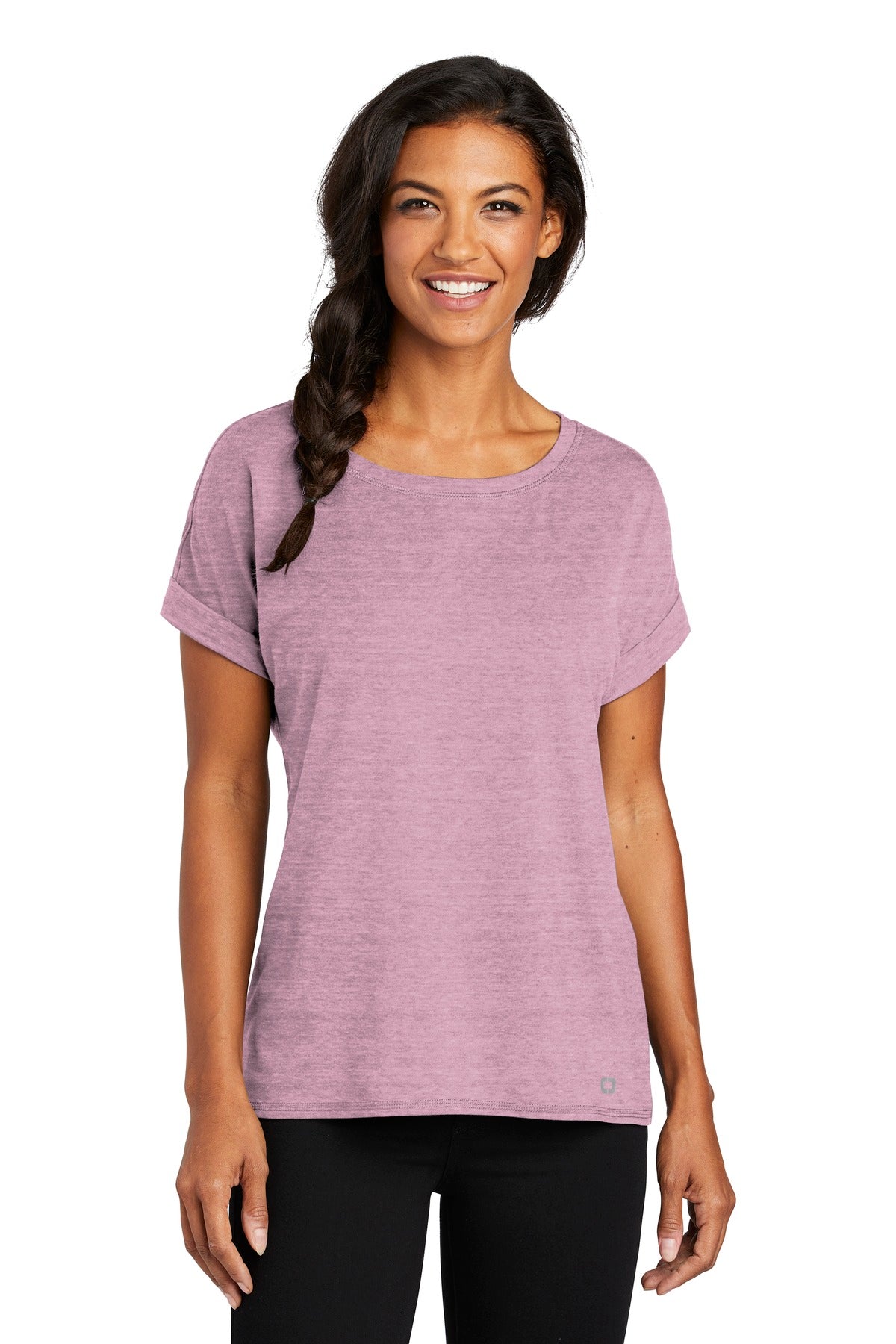 OGIO Women's Luuma Cuffed Short Sleeve. LOG800 OGIO