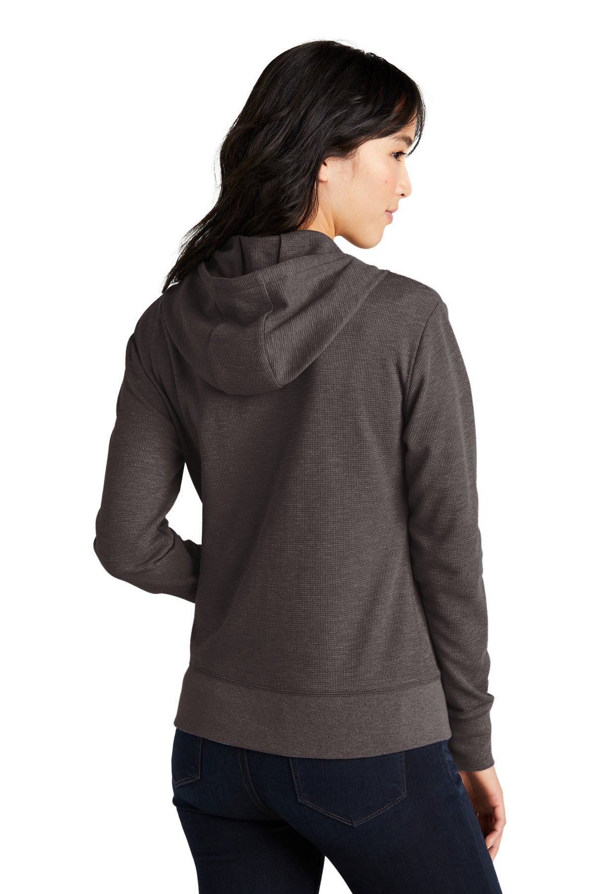 New Era Women's Thermal Full-Zip Hoodie. LNEA141 New Era