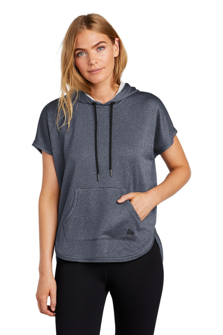 New Era Women's Performance Terry Short Sleeve Hoodie. LNEA533 New Era