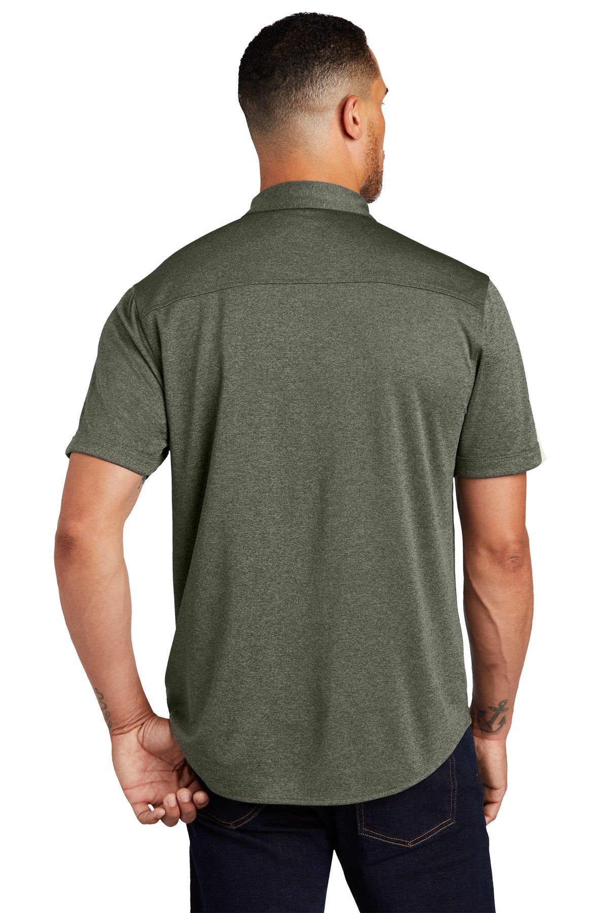 OGIO Men's Gravitate Full-Button Polo. OG141 OGIO