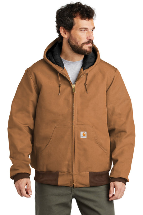Carhartt Men's Quilted-Flannel-Lined Duck Active Jacket CTSJ140 Carhartt