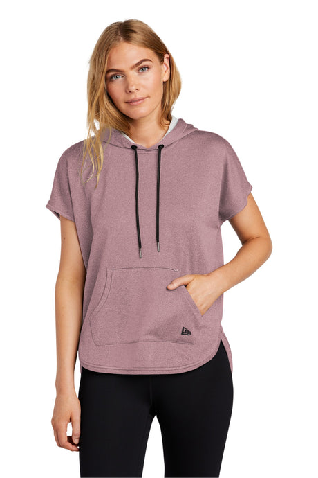 New Era Women's Performance Terry Short Sleeve Hoodie. LNEA533 New Era