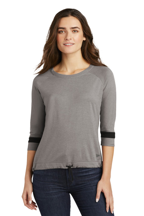 New Era Women's Tri-Blend 3/4-Sleeve Tee. LNEA136 New Era