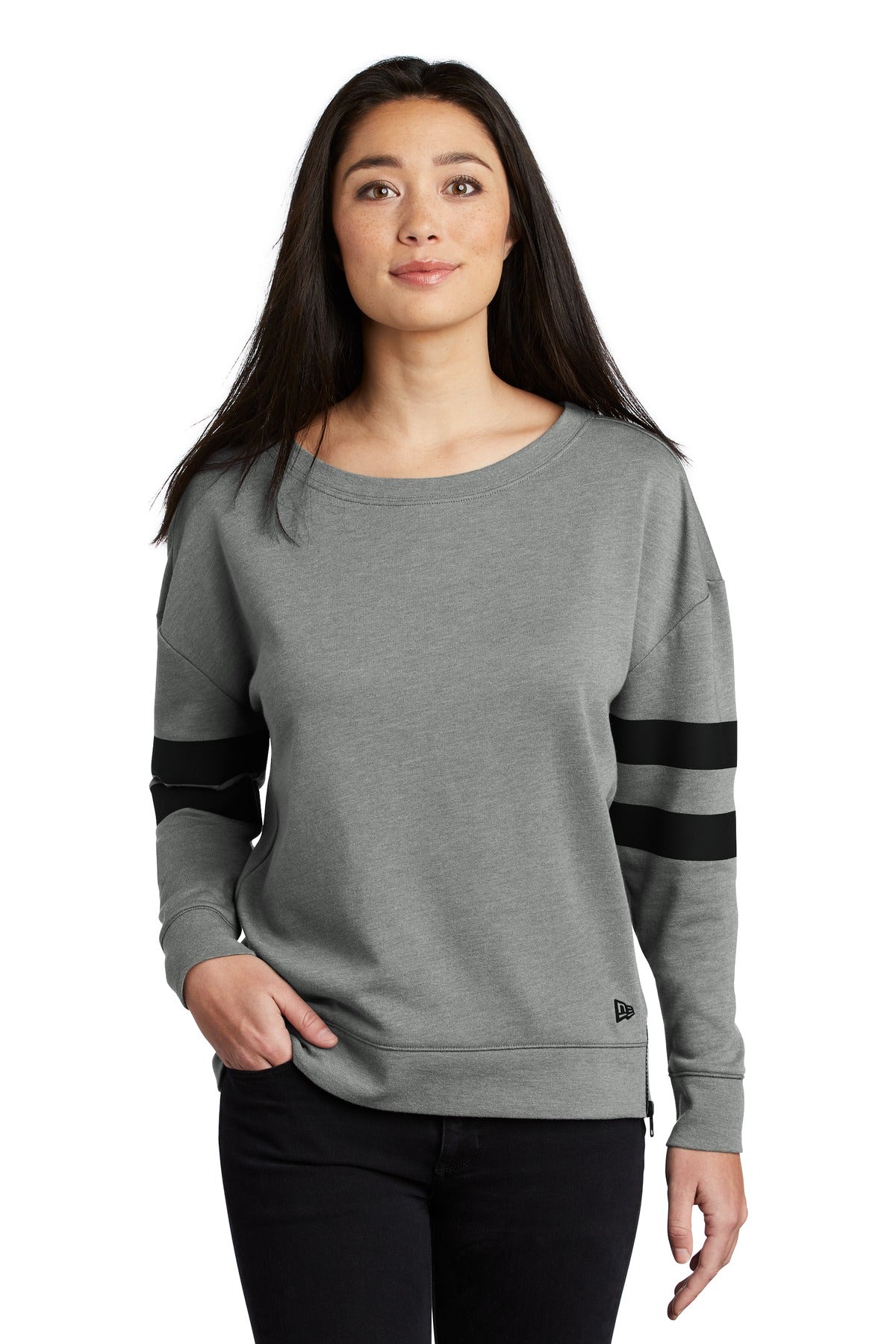 New Era Women's Tri-Blend Fleece Varsity Crew. LNEA513 New Era