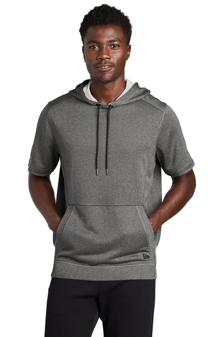 New Era Men's Performance Terry Short Sleeve Hoodie. NEA533 New Era