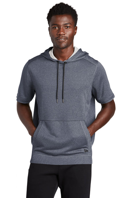 New Era Men's Performance Terry Short Sleeve Hoodie. NEA533 New Era