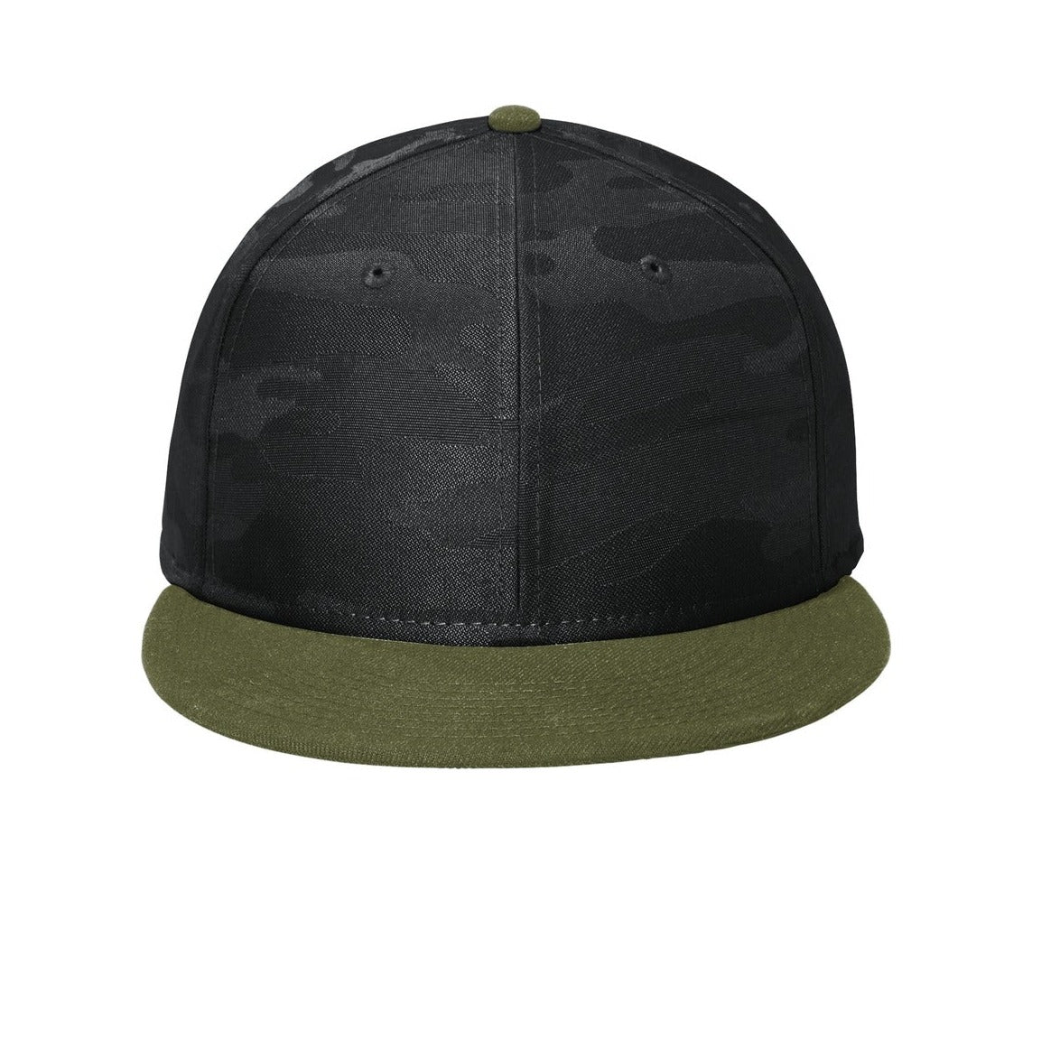 New Era Camo Flat Bill Snapback Cap. NE407 New Era