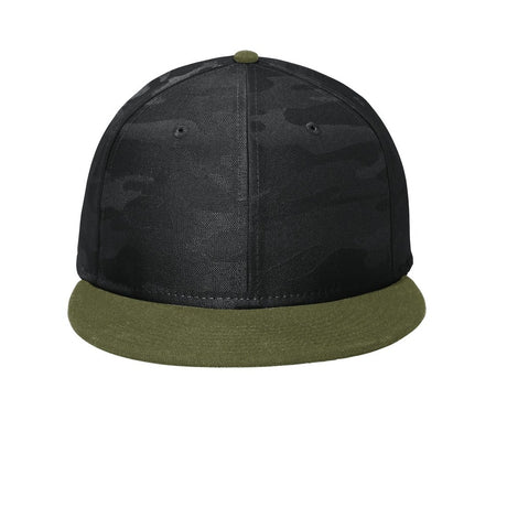New Era Camo Flat Bill Snapback Cap. NE407 New Era