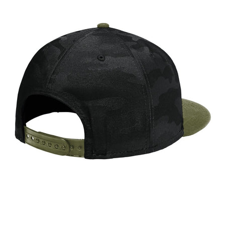 New Era Camo Flat Bill Snapback Cap. NE407 New Era
