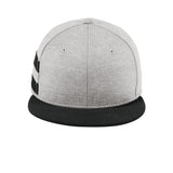 New Era Shadow Heather Striped Flat Bill Snapback Cap. NE408 New Era
