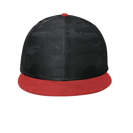 New Era Camo Flat Bill Snapback Cap. NE407 New Era