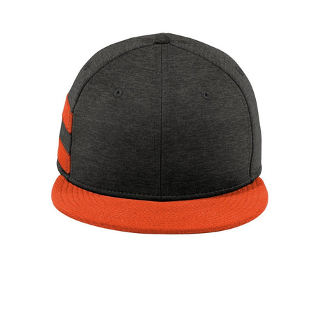 New Era Shadow Heather Striped Flat Bill Snapback Cap. NE408 New Era