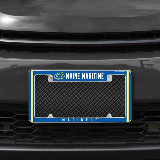 Rico Industries NCAA Maine Maritime Mariners 12" x 6" Chrome License Plate Frame-1