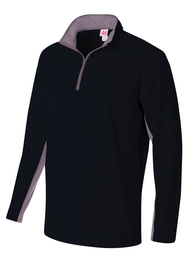 A4 Mens 1/4 Zip Color Block Fleece A4