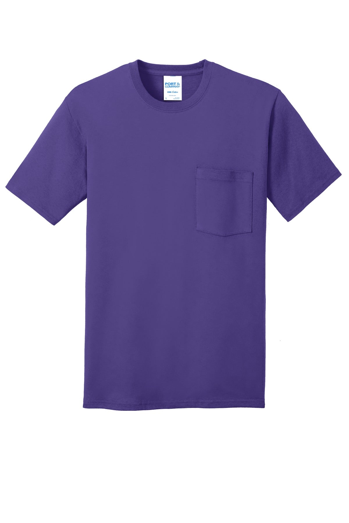 Port & Company - Men's Core Cotton Pocket Tee Mens Apparel Shirts & Tops