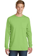 Port & Company Men's Beach Wash Garment-Dyed Long Sleeve Pocket Tee Mens Apparel Shirts & Tops