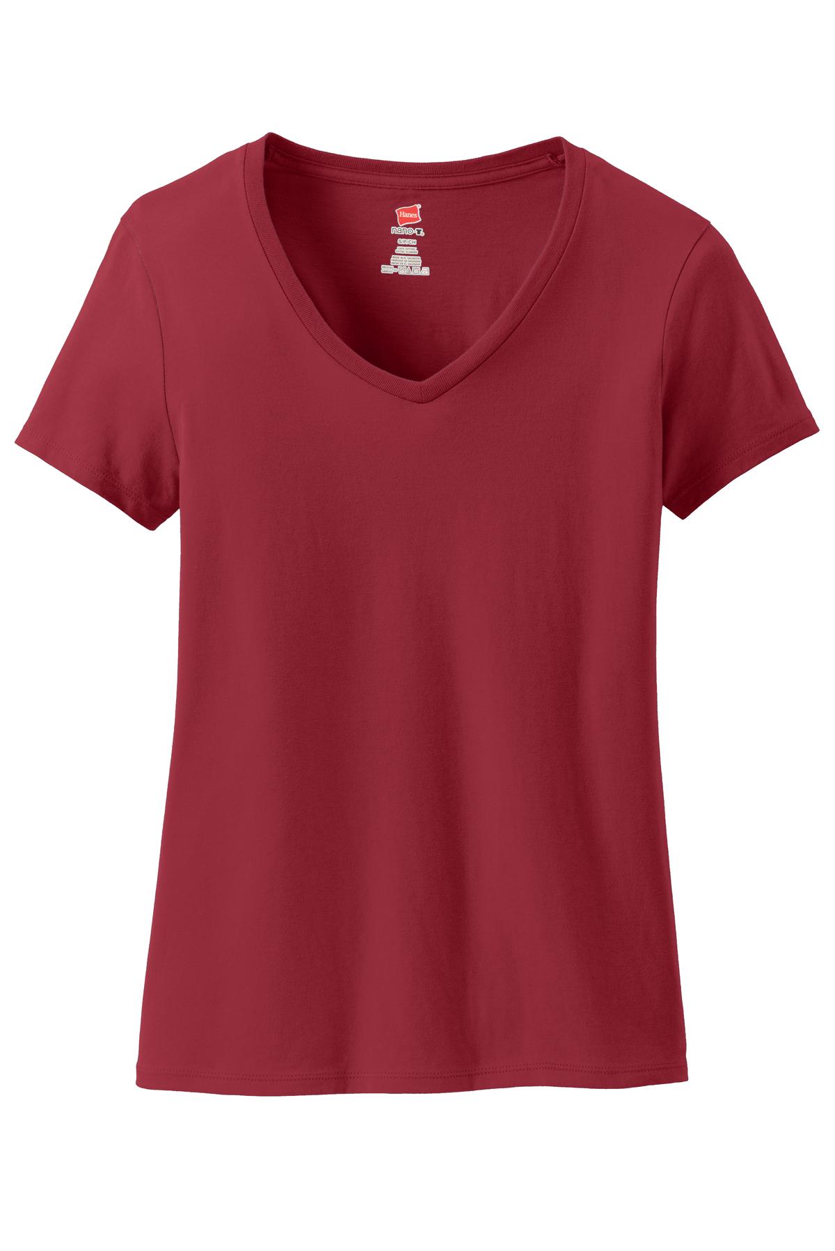 Hanes Women's Perfect-T Cotton V-Neck T-Shirt