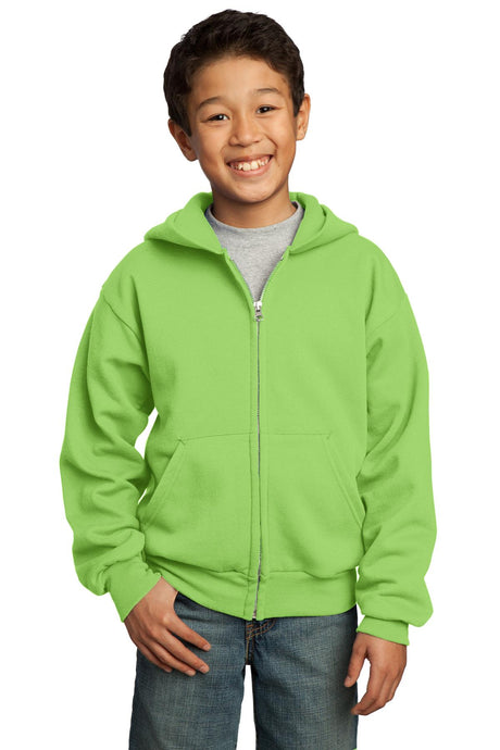 Port & Co Youth   Core Fleece Full-Zip Hooded Sweatshirt