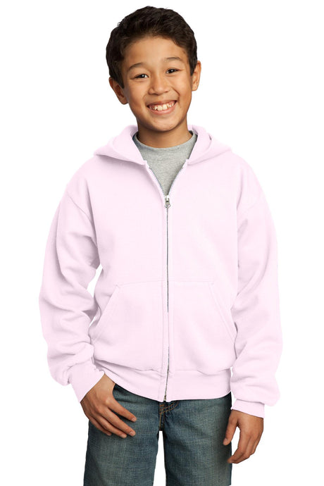 Port & Co Youth   Core Fleece Full-Zip Hooded Sweatshirt
