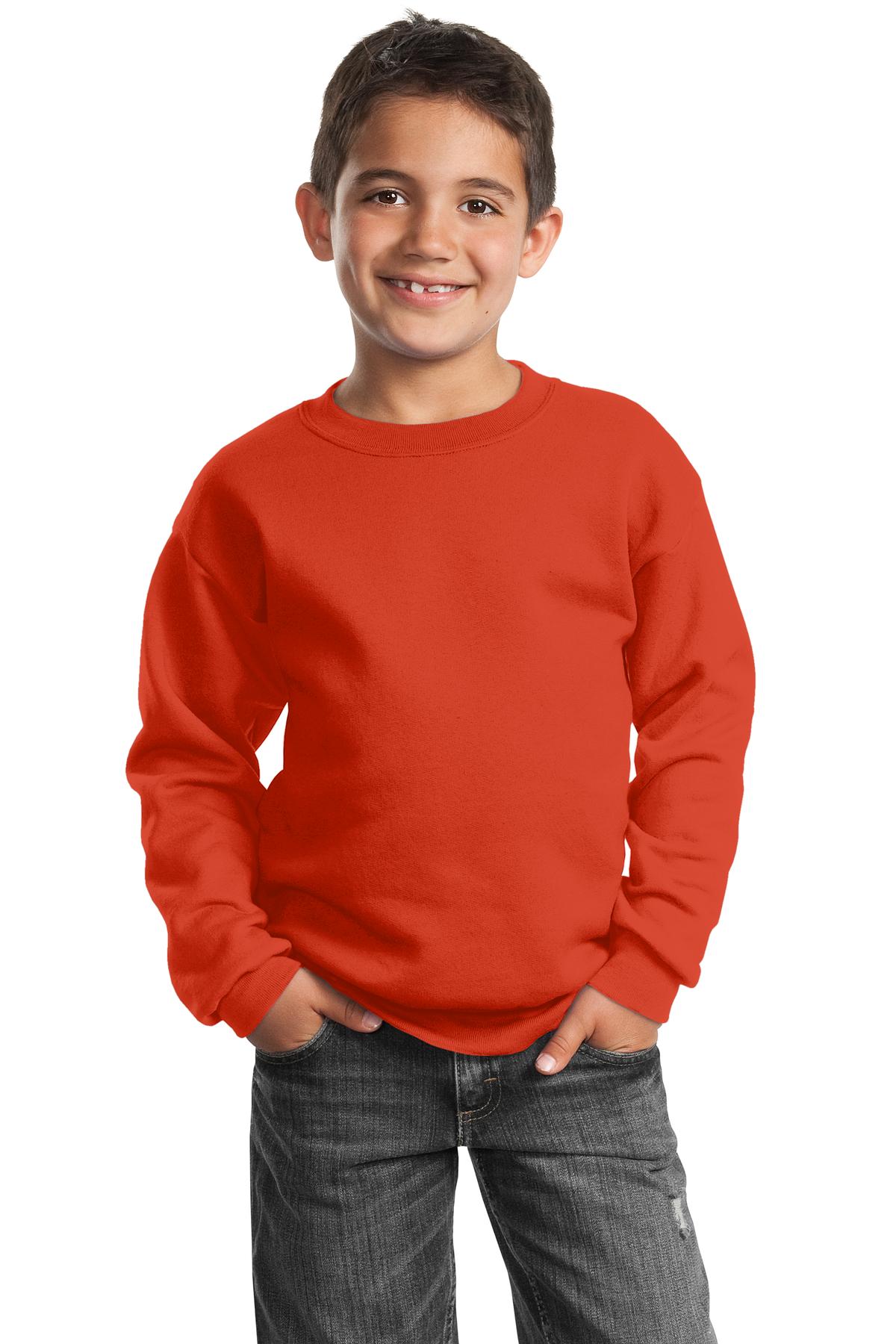 Port & Co Youth   Core Fleece Crewneck Sweatshirt